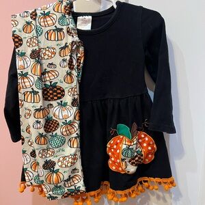 Halloween pumpkin theme outfit.